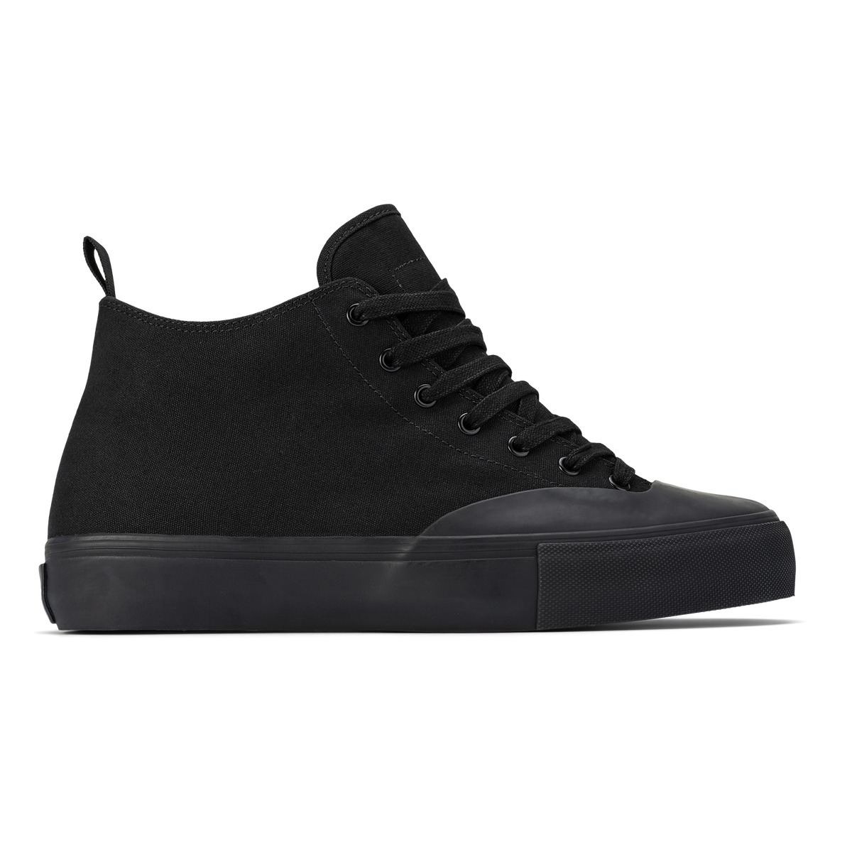 Black mid top shoe